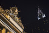 The Top Of Grand Central Station With The Chrysler Building At Night; New York City, New York, United States Of America Poster Print by Kate Williams (19 x 12) # 2414020