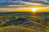 Vast landscape stretching to the horizon at sunset in Grasslands National Park; Val Marie, Saskatchewan, Canada Poster Print by Robert Postma (19 x 12) # 12577686