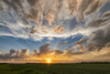 Sunset and big sky with cloud over fields of farmland; Saskatchewan, Canada Poster Print by Robert Postma (18 x 12) # 12577670