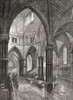 The interior of The Temple Church, London, England, seen here in the 19th century  From London Pictures, published 1890 Poster Print by Hilary Jane Morgan (12 x 16) # 12576725