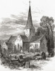 St Giles' Church, Horsted Keynes, Sussex, England, seen here in the 19th century  From English Pictures, published 1890 Poster Print by Hilary Jane Morgan (12 x 16) # 12576753