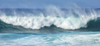 Mist rising off crashing blue waves at the shore; Kihei, Maui, Hawaii, United States of America Poster Print by Vic Schendel (23 x 10) # 13296564