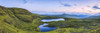 Panoramic view of two lakes in the Galty Mountains at dawn, panoramic stitched composite; County Limerick, Ireland Poster Print by Miche_l Howard (26 x 8) # 13264470