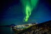 Northern Lights over the glowing city of Nuuk; Nuuk, Sermersooq, Greenland Poster Print by Keith Levit (20 x 13) # 13245652