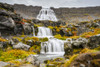 Dynjandi (also known as Fjallfoss) is a series of waterfalls located in the Westfjords, Iceland The waterfalls have a total height of 100 metres; Isafjaroarbaer, Westfjords, Iceland Poster Print by Keith Levit (19 x 12) # 13178269