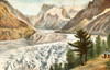The Mer de Glace, a valley glacier located on the northern slopes of the Mont Blanc massif, in the French Alps  From The World's Foundations or Geology for Beginners, published 1883 Poster Print by Hilary Jane Morgan (17 x 11) # 12576426