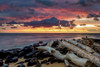 Sunrise over the Pacific Ocean from the shore of Lydgate Beach; Kapaa, Kauai, Hawaii, United States of America Poster Print by The Nature Collection (19 x 12) # 12575774