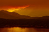 Glow of the sunrise through forest fire smoke, Gibsons Landing, Sunshine Coast; British Columbia, Canada Poster Print by The Nature Collection (19 x 12) # 12575592