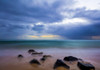 Sunrise through the clouds over the Pacific ocean, viewed from Lydgate beach; Kapaa, Kauai, Hawaii, United States of America Poster Print by The Nature Collection (18 x 12) # 12573999