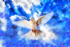 Paint effect of a dove in the sky Poster Print by 770 Productions (19 x 12) # 12524383