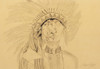 Graphite drawing of Aboriginal elder with headdress Poster Print by Kane Pendry (18 x 12) # 12325981