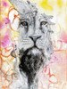 Illustration Of A Lion's Face Surrounded By Colourful Abstract Patterns Poster Print by Glen Ronald (13 x 18) # 12322513