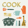 Retro Kitchen III by Becky Thorns (12 x 12)