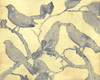 Yellow-Gray Birds 1 by Stellar Design Studio (24 x 18)
