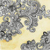 Yellow--Gray Pattern 2 by Stellar Design Studio (24 x 24)