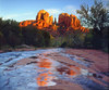 AZ, Sedona Cathedral Rock reflects in Oak Creek by Christopher Talbot Frank (24 x 18)