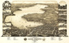 Lake Geneva Wisconsin - Poole 1882 by Poole (24 x 14)