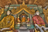 Myanmar, Yangon Buddhas in Shwedagon Temple by Jim Zuckerman (24 x 18)
