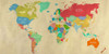 Modern Map of the World  - detail by Joannoo (24 x 12)