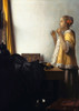 Woman with a Pearl Necklace - detail by Jan Vermeer (18 x 24)