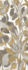Painted Tropical Screen I Gray Gold Crop by Silvia Vassileva (12 x 24)