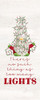 Gnome for Christmas Sentiment vertical II-Lights by Tara Reed (10 x 24)