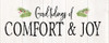 Peaceful Christmas-Comfort and Joy horiz black text by Tara Reed (24 x 10)