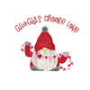 Valentine  Gnomes on white I-Choose Love by Tara Reed (12 x 12)