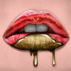 Gold Dipped Lips by Marcus Prime (24 x 24)