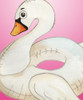 Swan Float on Pink by Elizabeth Medley (18 x 24)