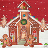 Joyful Gingerbread Village II by Elizabeth Medley (20 x 20)