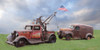 Two Truck Rescue by Lori Deiter (24 x 12)