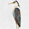 Heron On Whitewash I by Julie DeRice (12 x 12)