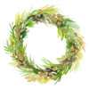 Green Metallic Spruce Wreath by Lanie Loreth (24 x 24)