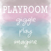 Giggle Play Watercolor by Gigi Louise (24 x 24)