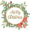 Merry Christmas Cardinal Wreath by Cindy Jacobs (24 x 24)