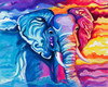 Elephant in Vibrant Colors by Chelsea Goodrich (24 x 18)