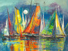 Regata notturna by Luigi Florio (24 x 18)