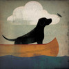Black Dog Canoe Ride by Ryan Fowler (24 x 24)