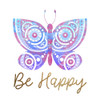 Be Butterflies 2 by Kimberly Allen (24 x 24)