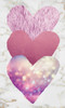 Triple Heart Pink by Victoria Brown (15 x 24)
