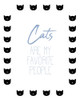 Cats Are My Favorite V2 by Kimberly Allen (18 x 24)