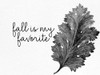 Fall is My Favorite Black and White by Kimberly Allen (24 x 18)
