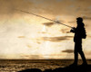 Fishing Silhouette by Kimberly Allen (24 x 18)