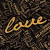Gold Love Poster Print by  OnRei (12 x 12)
