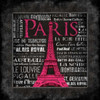 Paris Type bordered Poster Print by Jace Grey (12 x 12)