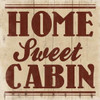 Home Sweet Cabin Burgundy Poster Print by Jace Grey (12 x 12)