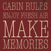 Cabin Rules Enjoy Poster Print by Jace Grey (12 x 12)