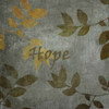 Green and Brown Leaves Hope Poster Print by Kristin Emery (12 x 12)