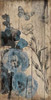Wood Floral Blue Poster Print by Jace Grey (10 x 20)